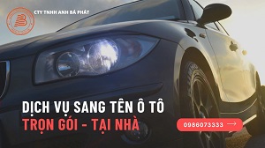 Dịch vụ sang tên Xe ô tô Hà Nội